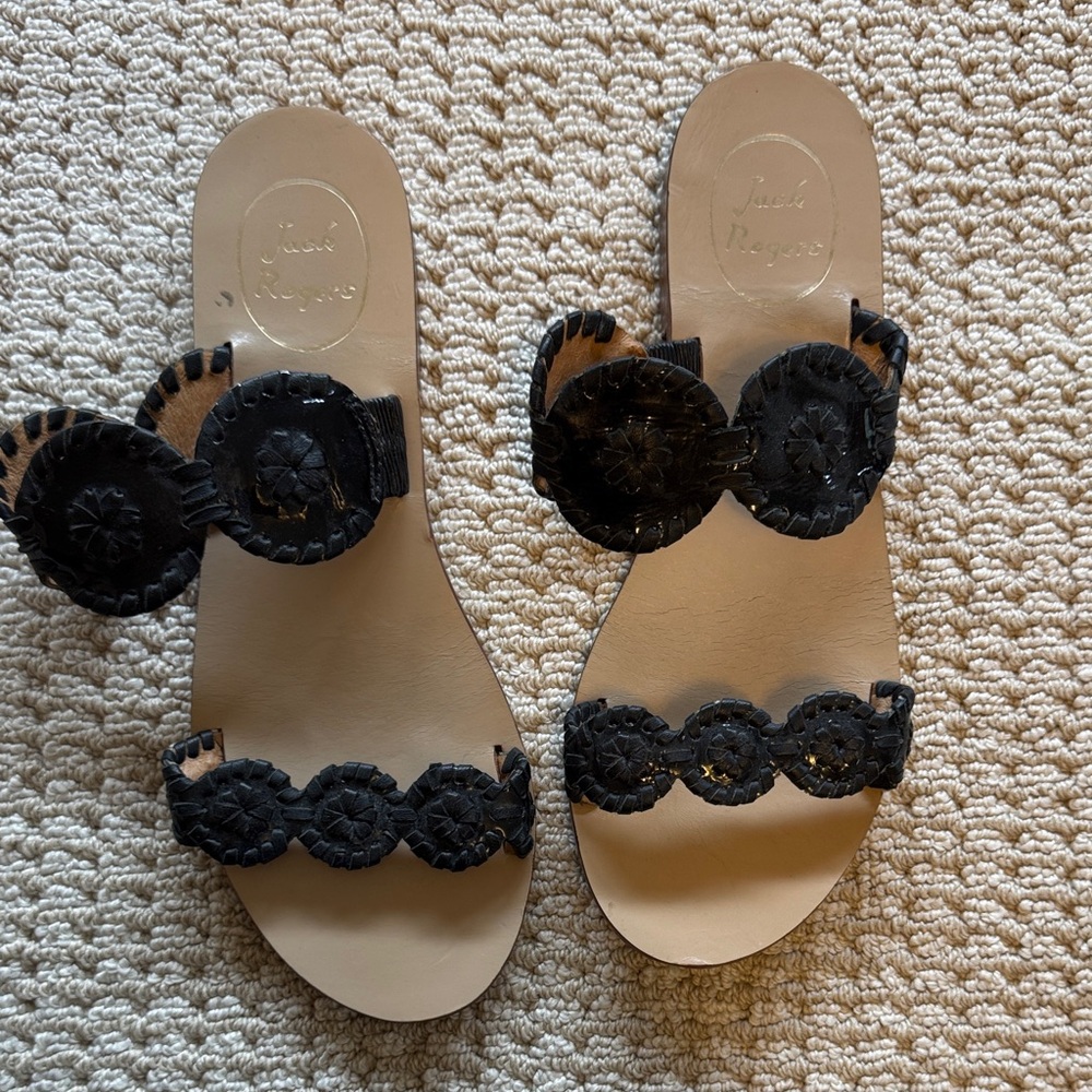 Jack Rogers Black and Tan Sandals